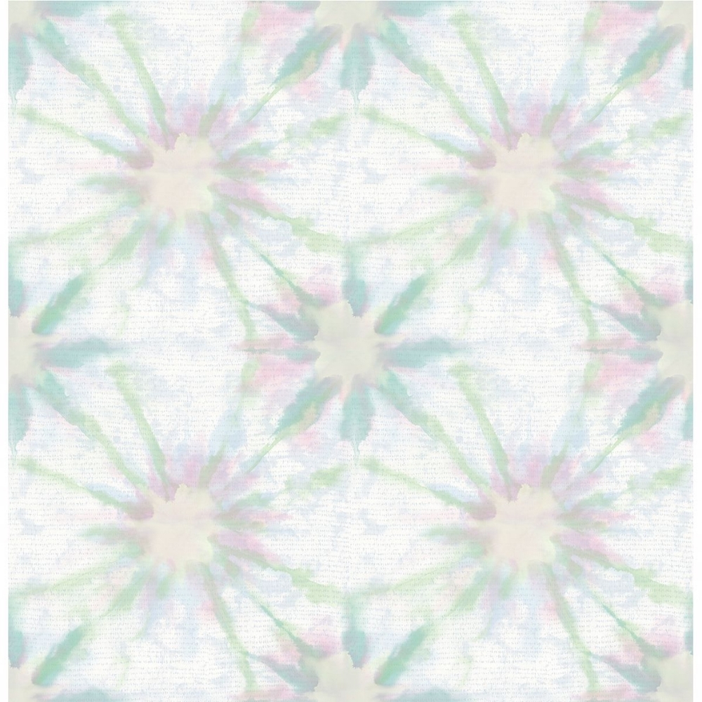 Wallpaper Iris Green Shibori Tie Dye - boho